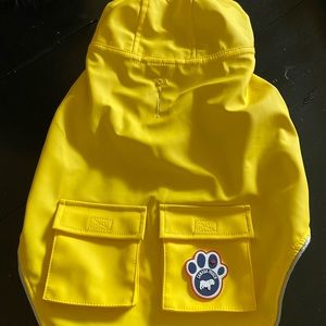 Yellow doggie raincoat